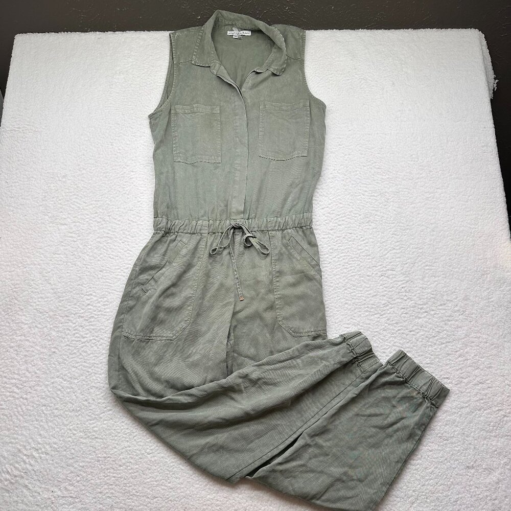 [Yfb] Green Sleeveless Button Front Every Jumpsui… - image 1